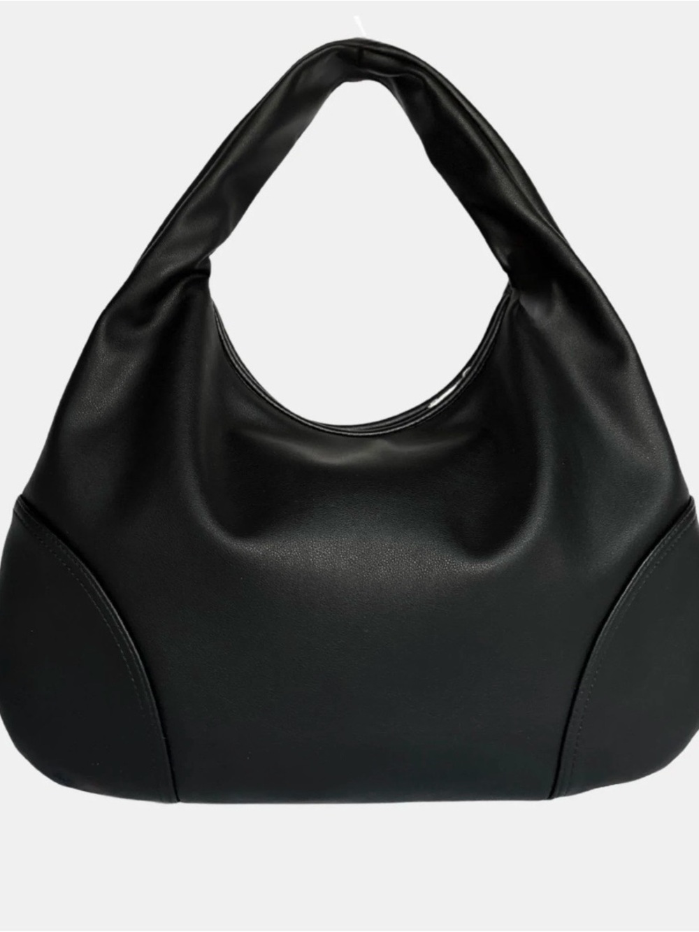 Minimalist Black Hobo Shoulder Bag